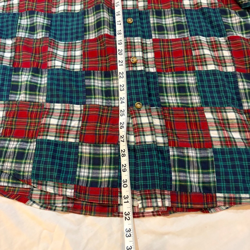 Orvis Mens Patchwork Plaid Button Down Shirt Mult… - image 8